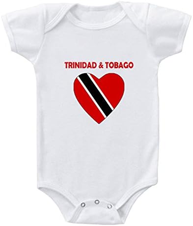 Bebek Bodysuit Kalp Aşk Trinidad, Tobago Trinidad ve Tobago Erkek ve Kız Giysileri