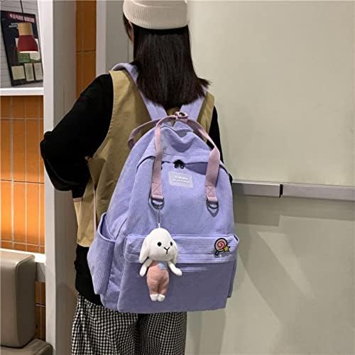 Kızın kalp Kawaii sırt çantası retro kadife sırt çantası karikatür sevimli favori kampüs Sırt Çantası (Kraliyet Mavi lolipop,