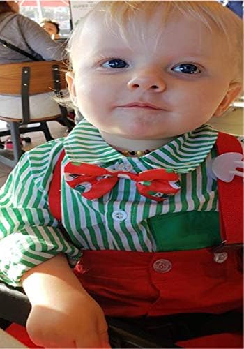 Peri Bebek Yürüyor Bebek Erkek Noel Beyefendi Kıyafet Papyon Gömlek + Askı Pantolon Giyim Setleri Bebek Smokin Takım Elbise