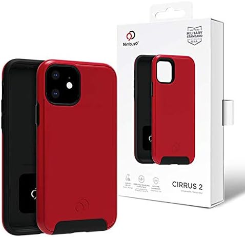 Nimbus9 iPhone 11 (6.1) Düşme Korumalı Askeri Spec Kapağı-Cirrus 2 Kılıf Crimson