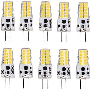 WELSUN 3 W G4 LED ampul ışıkları T 20 SMD 2835 280-300 lm sıcak beyaz soğuk beyaz AC / DC 12 V 10 adet (ışık kaynağı renk: sıcak