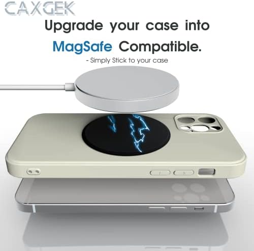 [Sticker Sadece] CAXGEK Deri Manyetik Sticker için Akıllı Telefonlar ve iPhone12/13 (11/X/XS/vb) MagSafe Aksesuarları ile Uyumlu