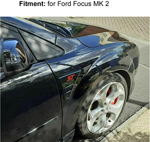 Araba Çamurluk Havalandırma Kapağı Trim ıçin ST RS Stil Modifikasyon Aksesuar Ford Focus MK 2 Için(kırmızı)