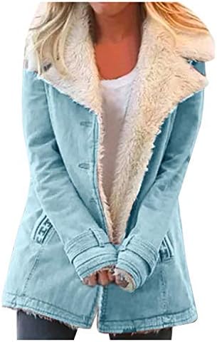 CHEEKEY kadın Coat Kış Artı Boyutu Ceket Uzun Kollu Sıcak Kompozit Peluş Düğme Ceketinizin Katı Hoodies Palto
