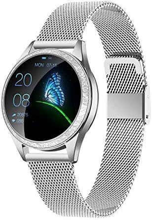 YONGLİ akıllı saat Kadın Kalp Hızı Spor Bilezik Bluetooth Smartwatch Su Geçirmez Spor İzle Android ıOS için (Renk: Gümüş 1)
