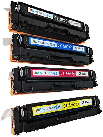 MCXROU MC-CF400X Uyumlu Toner Kartuşu Değiştirme için CF400X CF401X CF402X CF403X 201X 201A 4 Paketi için Renk Pro M252dw, M252n,