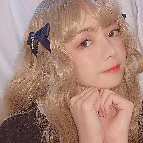 WeDaı Mizaç Tatlı Ay Şekli Kore Bez Kız Lolita saç tokası Yay Saç Tokası Kiraz Çiçekleri Saç Aksesuarları (Sağ, Pembe)
