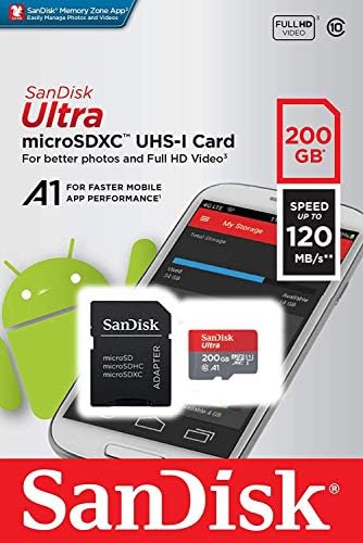 Ultra 200 GB microSDXC Alcatel OneTouch Pop 2 için Çalışır (4) Artı SanFlash ve SanDisk tarafından Doğrulanmış (A1/C10/U1/8 k