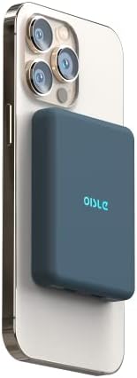 OISLE 8000mAh Manyetik Kablosuz Güç Bankası iPhone 12/13/mini/pro/pro max için İnce ve Kompakt Harici Pil Paketi-Mavi