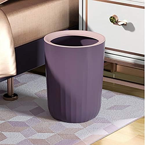 ZZL çöp tenekesi Plastik Yuvarlak Çöp Sepeti çöp kutusu Banyo Toz Odaları Mutfaklar Ev Ofisler Combo Set 10L / 2.6 Galon (Renk: