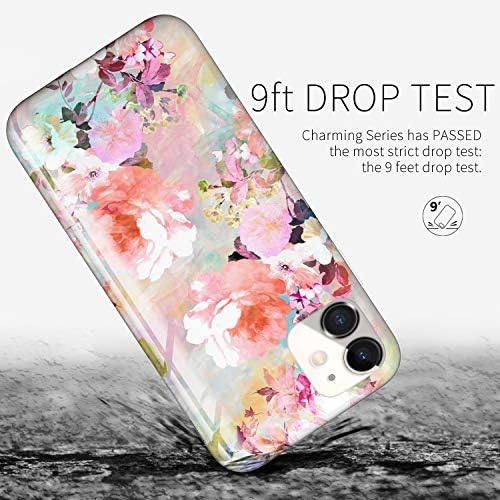 ıPhone 11 Kılıf 2019 ile uyumlu, Yükseltilmiş Kenarları Hafif Esnek Yumuşak TPU Çiçek Desen Koruyucu Telefon Kapak için iPhone