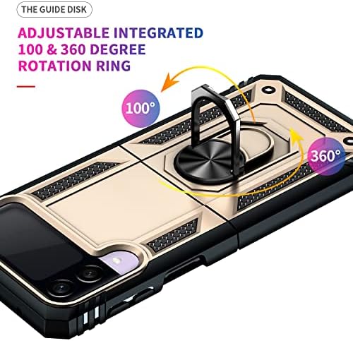 Telefon Kılıfı Kapak için Samsung Galaxy Z Flip 3 5G Kılıf Cep Telefonu ile Manyetik Tutucu Kılıf, ağır Darbeye Dayanıklı Koruma