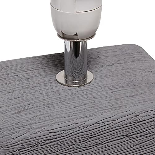 Basit Tasarımlar LT2072-GRY Petite Sahte Taş Kumaş, Beyaz Gölge Masa Lambası ile Gri