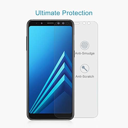 Leya-ABD Cep Telefonu Ekran Koruyucu ıçin Uyumlu Galaxy A8 +(2018) 0.26 mm 9 H Yüzey Sertlik 2.5 D Kavisli Kenar Temperli Cam