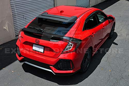 -Present Honda Civic Hatchback için Extreme Online Mağaza Değiştirme FK4 FK7 / JDM Mugen Stil ABS Plastik Astar Siyah Arka