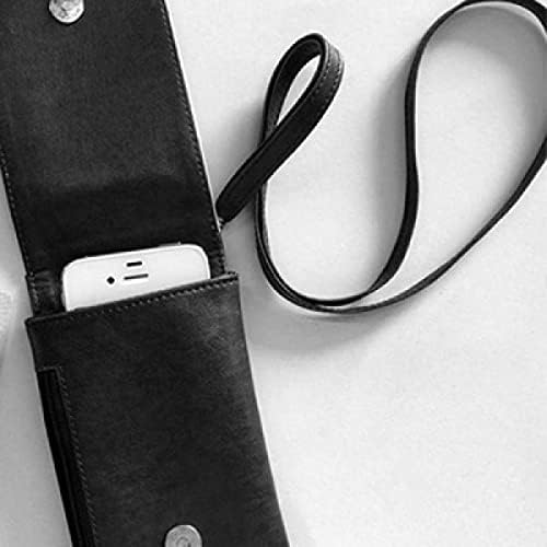 Amerikan Araba Lisans Numarası Desen Telefon Cüzdan Çanta Asılı Cep Kılıfı Siyah Cep