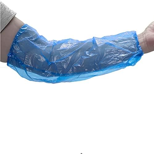 ProtectX Suya Dayanıklı Tek Kullanımlık Kol Kol Koruyucu Kapak 17 Uzun Elastik Bantlı-Mavi 100'lü Paket
