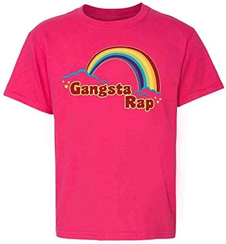 Gangsta Rap Retro gökkuşağı komik müzik yürümeye başlayan çocuklar kız erkek T-Shirt