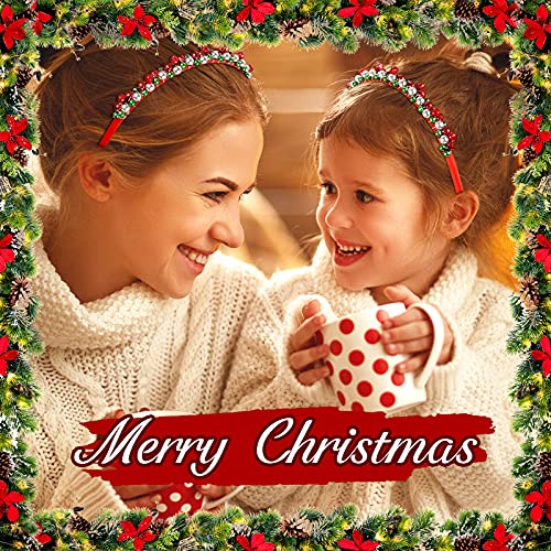4 Adet Noel Jingle Bell Kafa Bandı Kırmızı Yeşil Gümüş Ton Hairband Güzel Tatil Saç Çember Aksesuarları Kadınlar Kızlar için