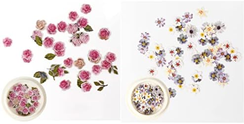 6 Kutuları Tırnak Kurutulmuş Çiçekler 3D Nail Art Malzemeleri Set Ayçiçeği Şeftali Çiçeği Gül Tırnak Etiketler Çıkartmaları Dekorasyon