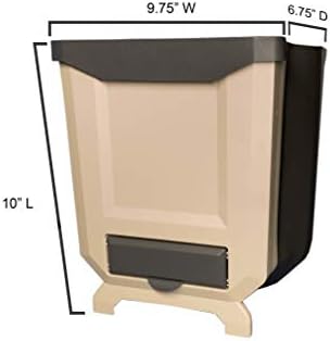 KİTCH IT Mutfak Dolabı kapısı için Küçük Kompakt Plastik Çöp Tenekesi, Duvara Monte ve Taşınabilir Asılı Çöp Kutusu, Ev ve Dış