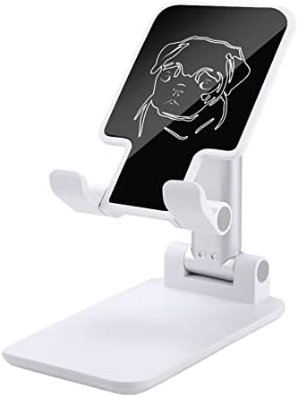 Pug Köpek Ayarlanabilir Cep telefonu standı Katlanabilir Taşınabilir Tablet Tutucu Ofis Seyahat Çiftlik Evi Pembe Tarzı